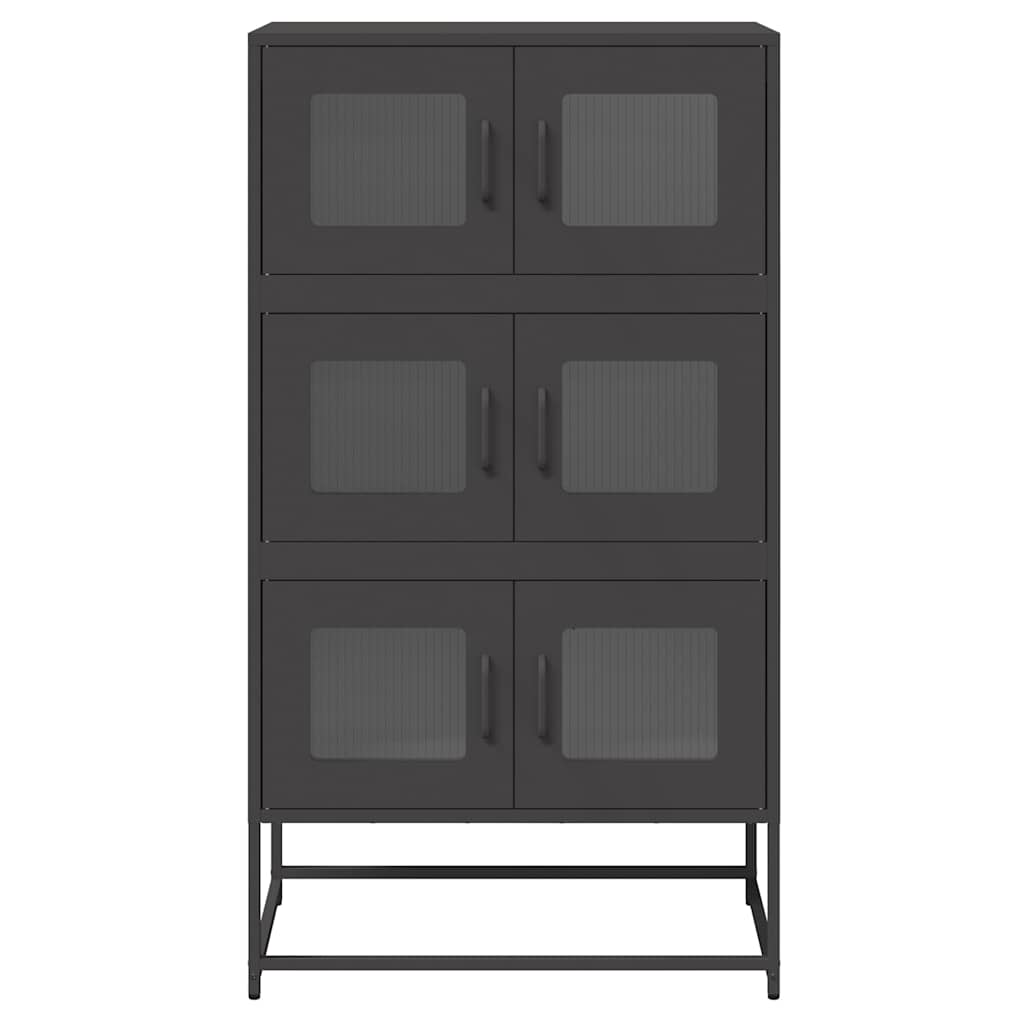 vidaXL Highboard Μαύρο 68x39x123 cm Χάλυβας
