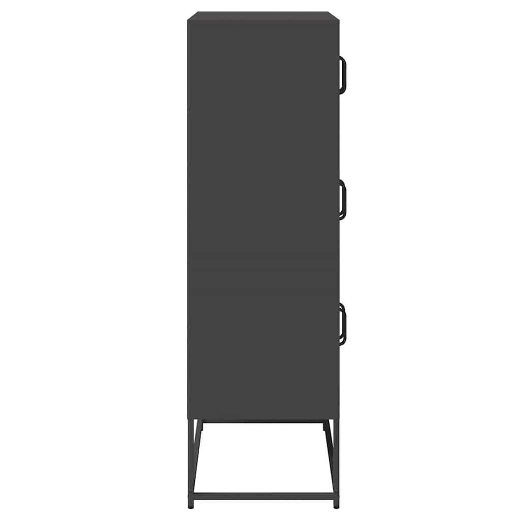 vidaXL Highboard Μαύρο 68x39x123 cm Χάλυβας