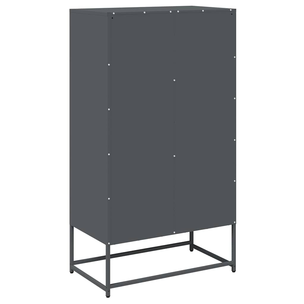 vidaXL Highboard Ανθρακί 68x39x123 cm Χάλυβας