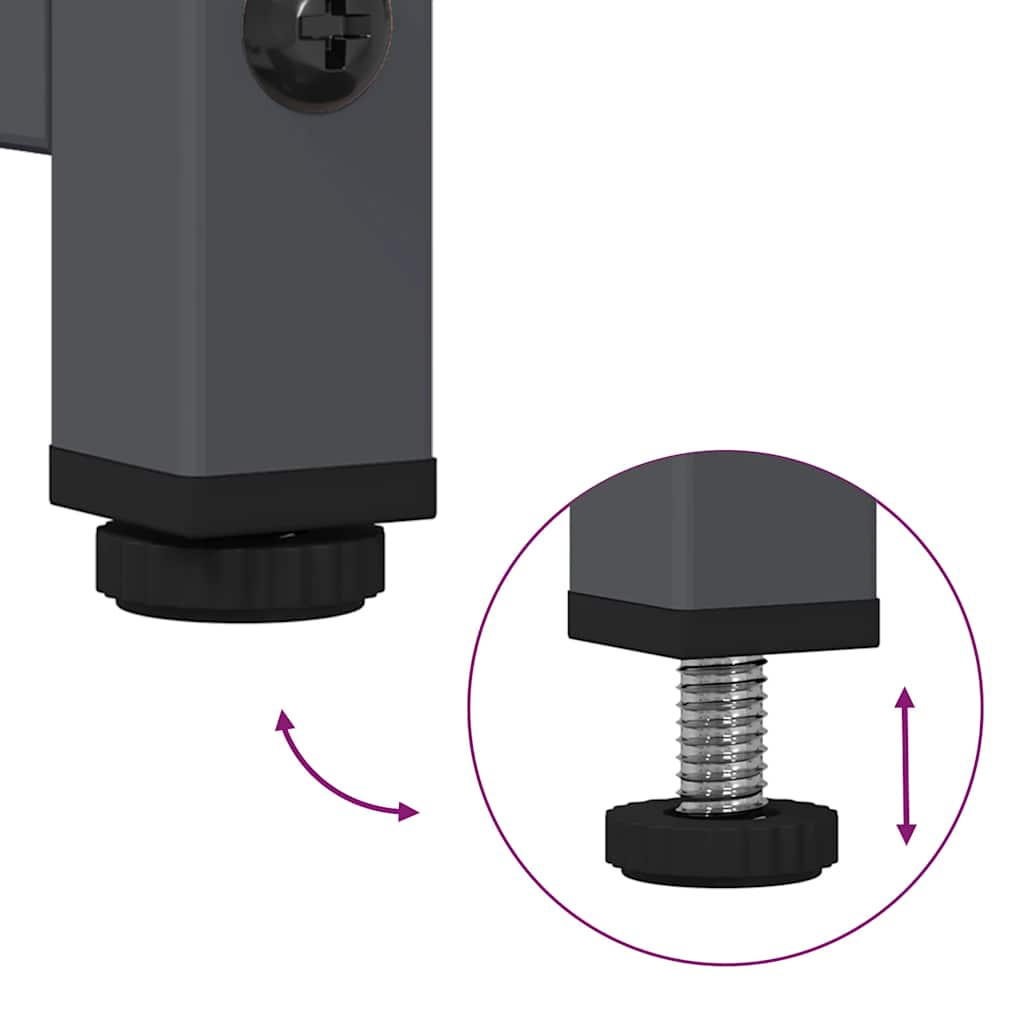 vidaXL Highboard Ανθρακί 68x39x123 cm Χάλυβας