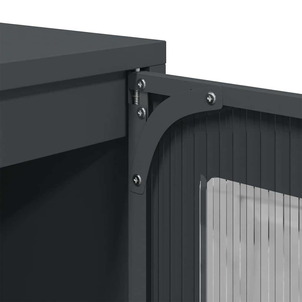 vidaXL Highboard Ανθρακί 68x39x123 cm Χάλυβας