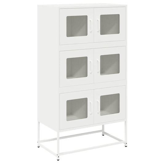 vidaXL Highboard Λευκό 68x39x123 cm Ατσάλι