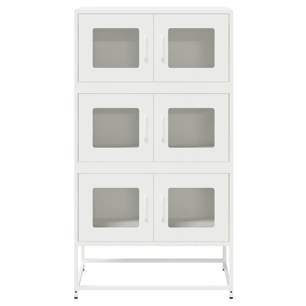 vidaXL Highboard Λευκό 68x39x123 cm Ατσάλι