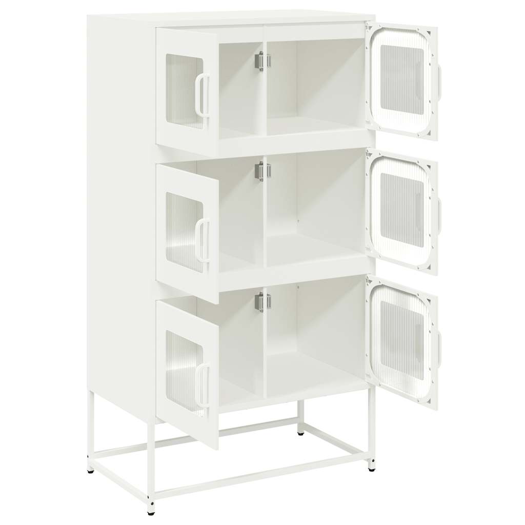 vidaXL Highboard Λευκό 68x39x123 cm Ατσάλι