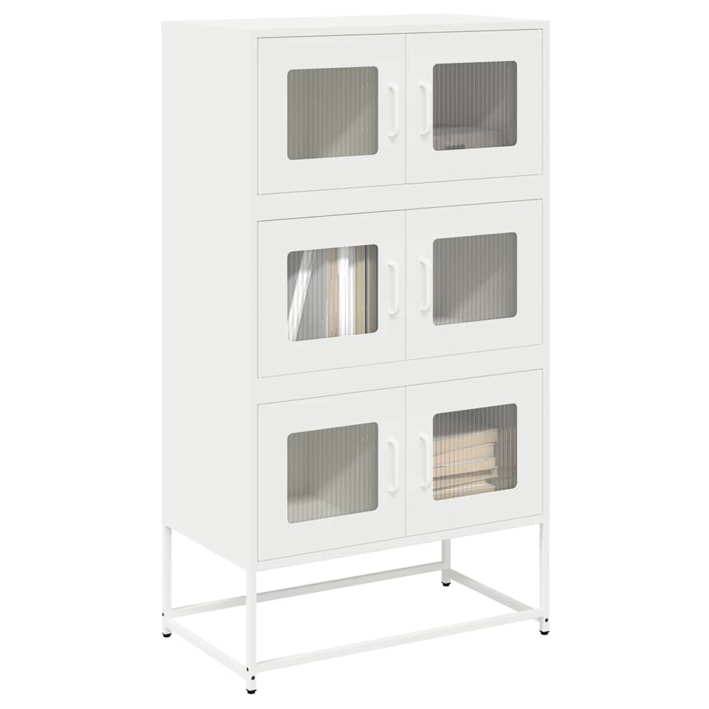 vidaXL Highboard Λευκό 68x39x123 cm Ατσάλι