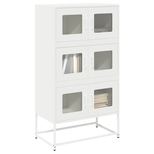 vidaXL Highboard Λευκό 68x39x123 cm Ατσάλι