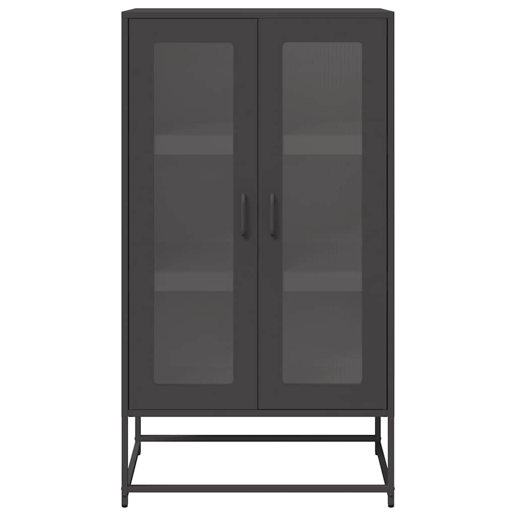vidaXL Highboard Μαύρο 68x39x123 cm Χάλυβας