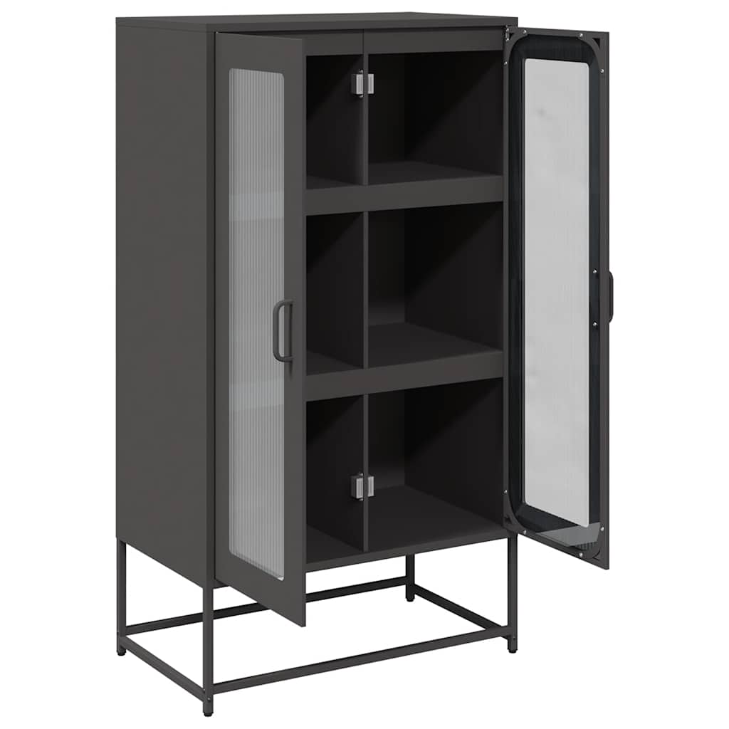 vidaXL Highboard Μαύρο 68x39x123 cm Χάλυβας