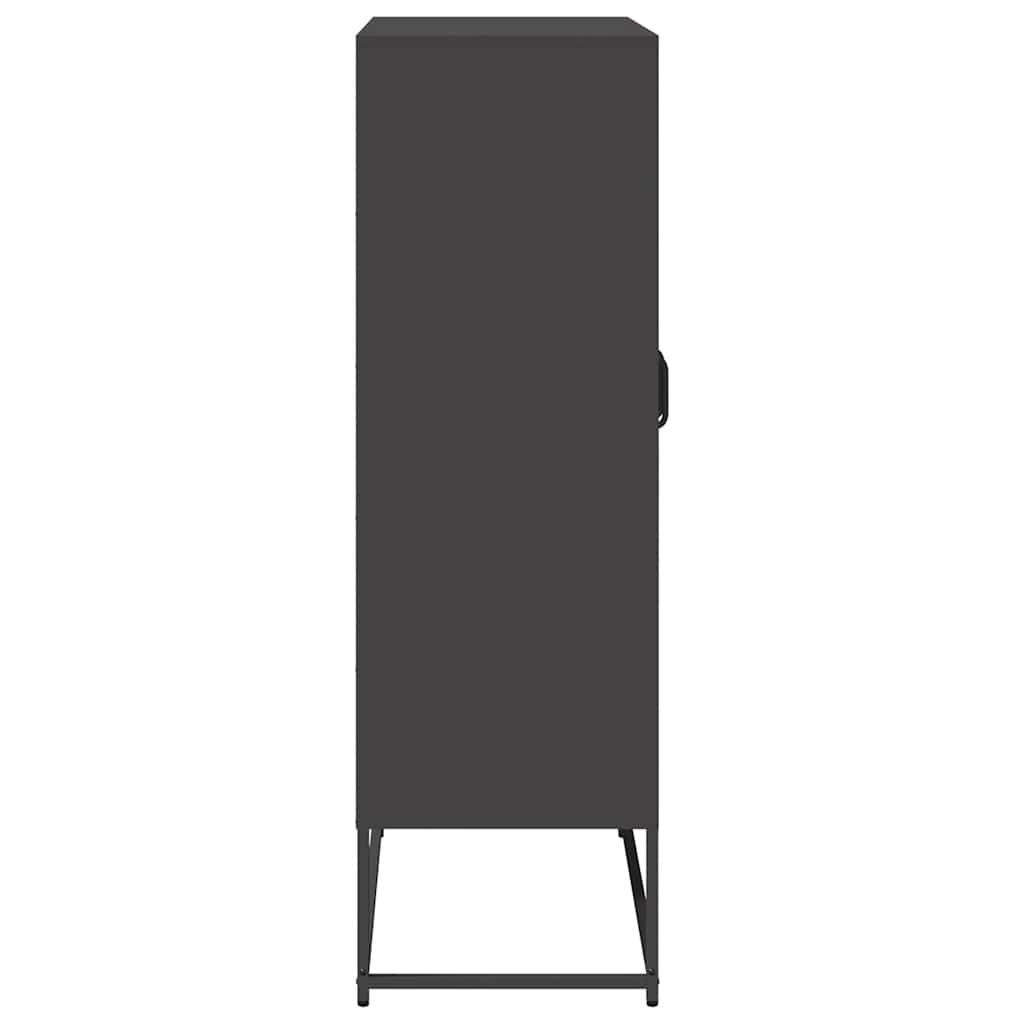 vidaXL Highboard Μαύρο 68x39x123 cm Χάλυβας