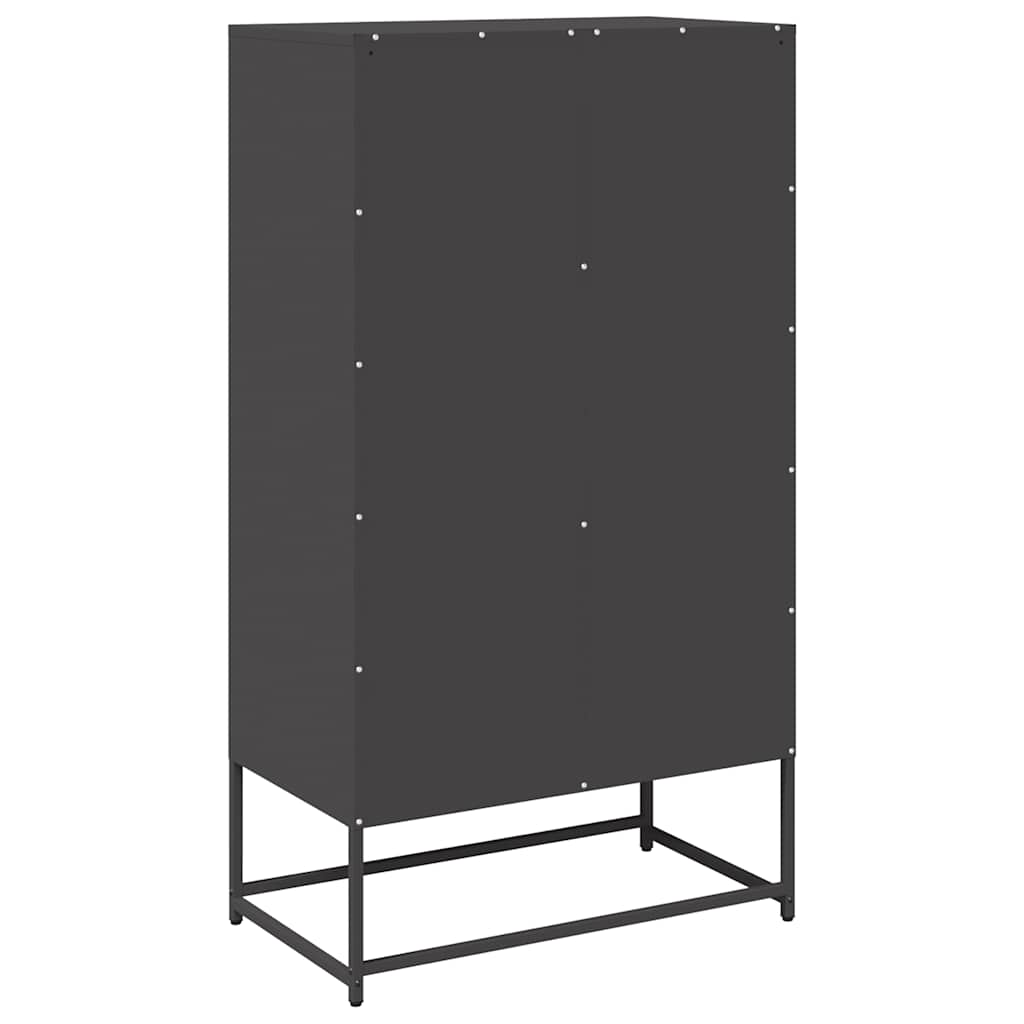 vidaXL Highboard Μαύρο 68x39x123 cm Χάλυβας