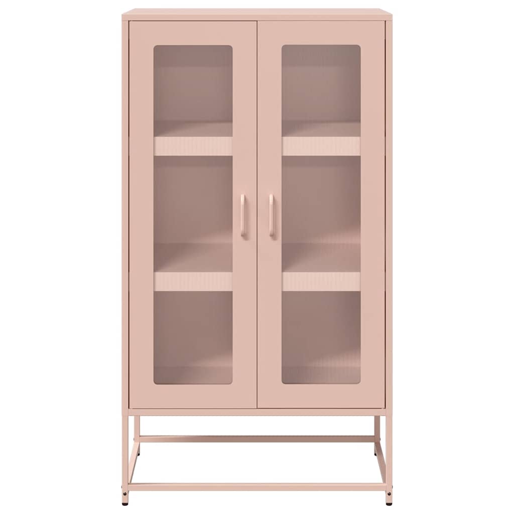 vidaXL Highboard Ροζ 68x39x123 cm Ατσάλι