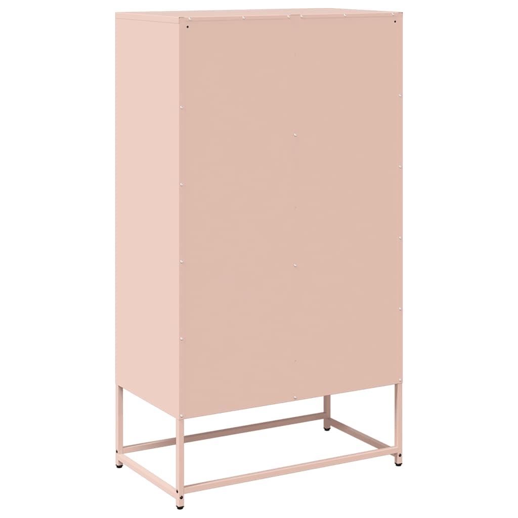 vidaXL Highboard Ροζ 68x39x123 cm Ατσάλι