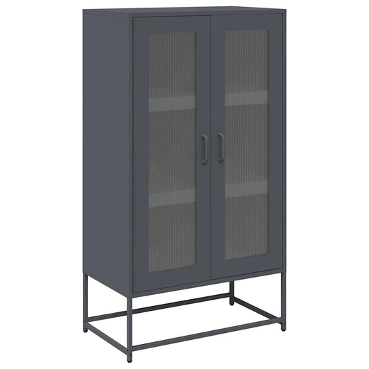 vidaXL Highboard Ανθρακί 68x39x123 cm Χάλυβας