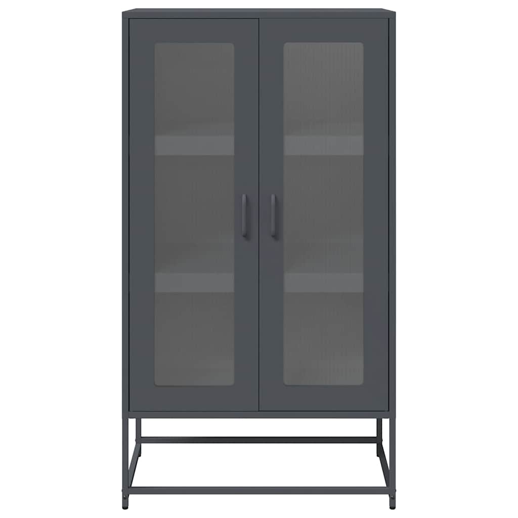 vidaXL Highboard Ανθρακί 68x39x123 cm Χάλυβας