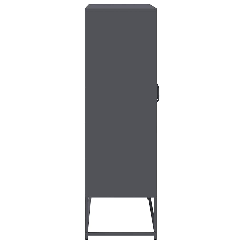 vidaXL Highboard Ανθρακί 68x39x123 cm Χάλυβας