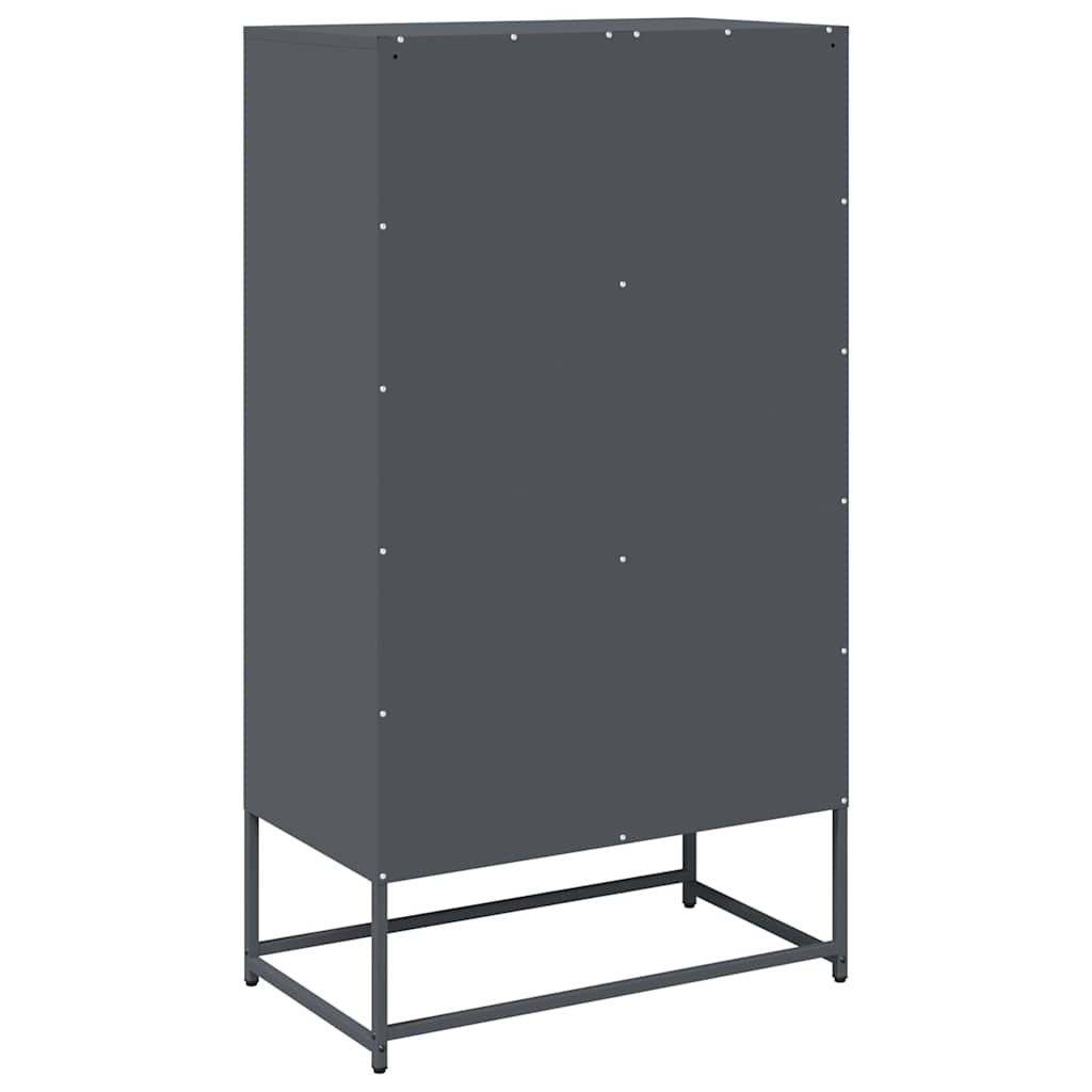 vidaXL Highboard Ανθρακί 68x39x123 cm Χάλυβας
