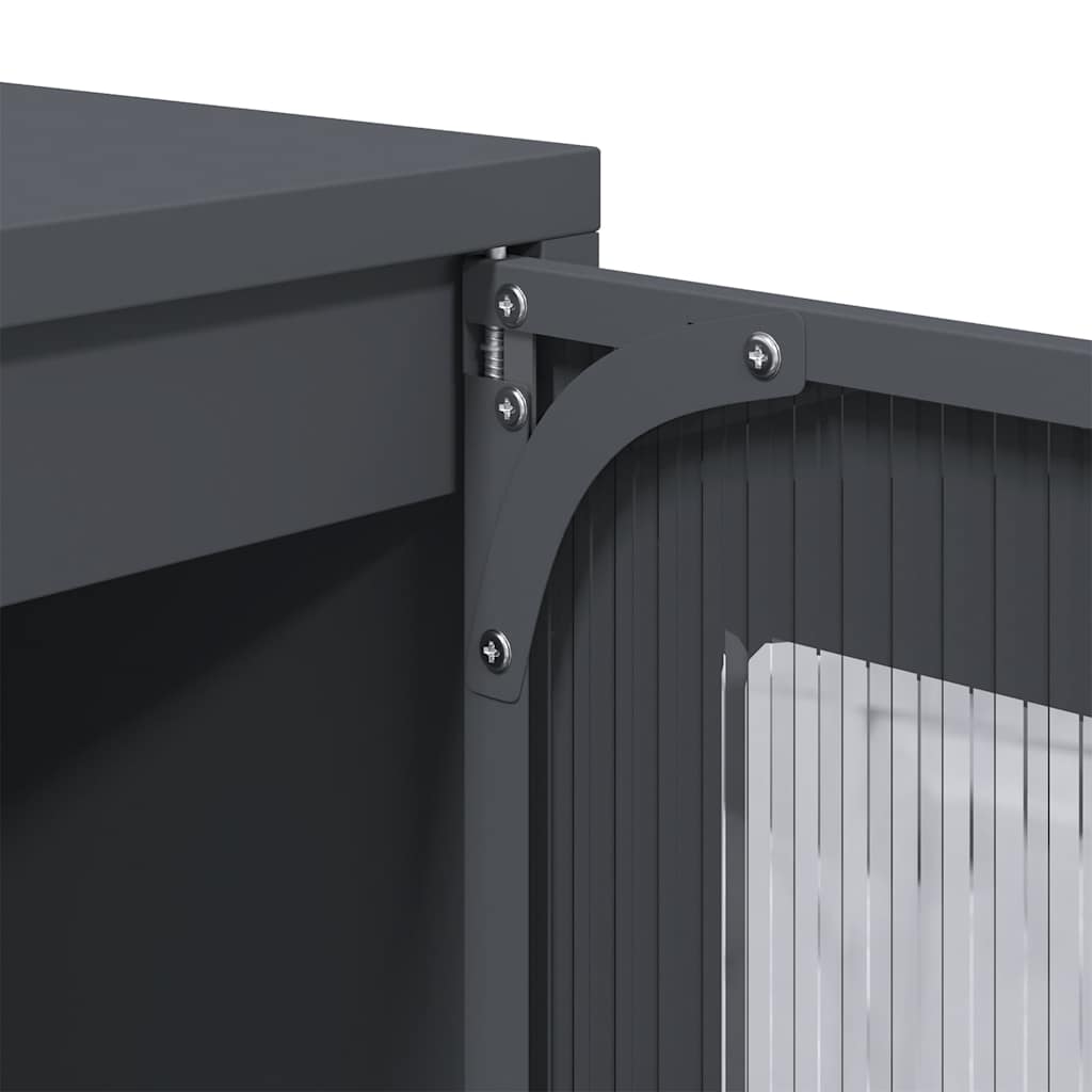 vidaXL Highboard Ανθρακί 68x39x123 cm Χάλυβας