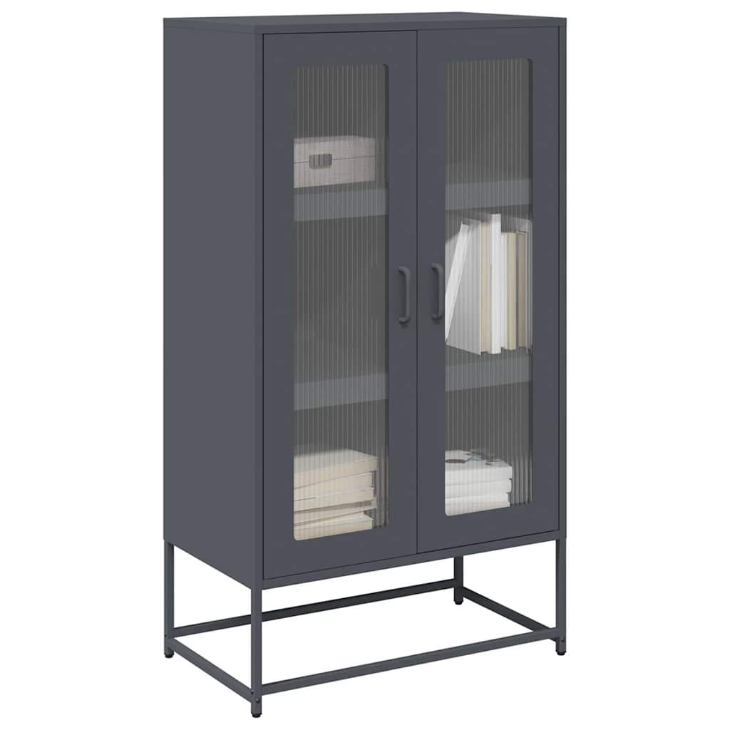 vidaXL Highboard Ανθρακί 68x39x123 cm Χάλυβας