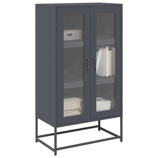 vidaXL Highboard Ανθρακί 68x39x123 cm Χάλυβας