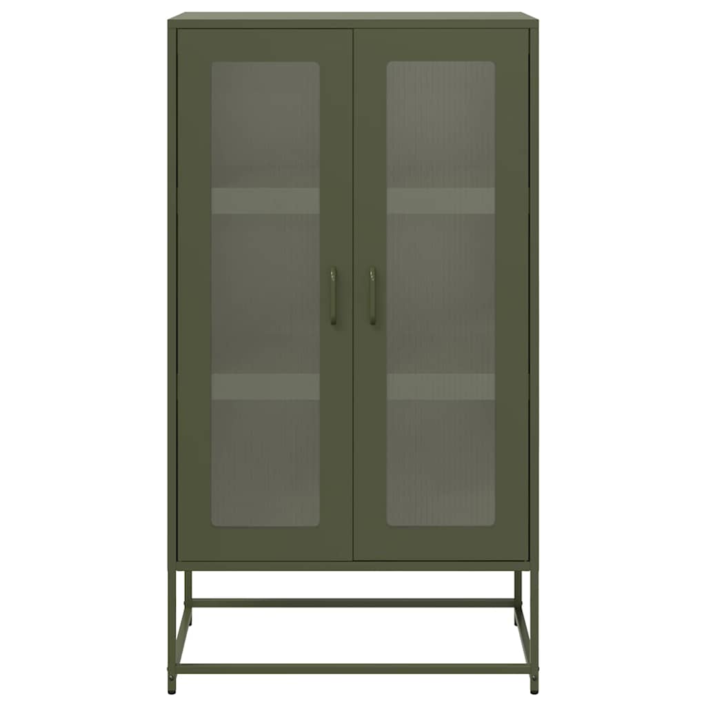 vidaXL Highboard Ελαιοπράσινο 68x39x123 cm Ατσάλι