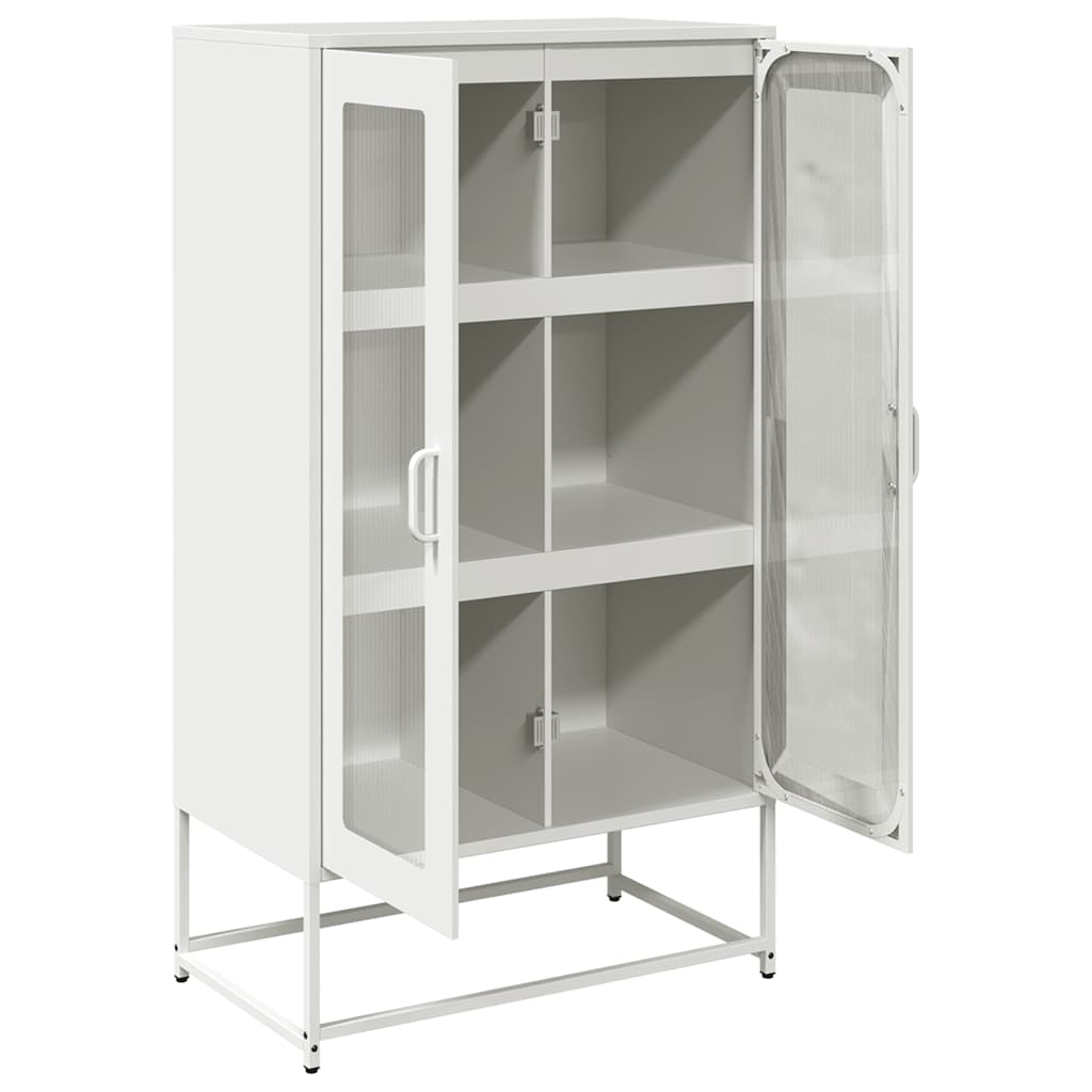 vidaXL Highboard Λευκό 68x39x123 cm Ατσάλι