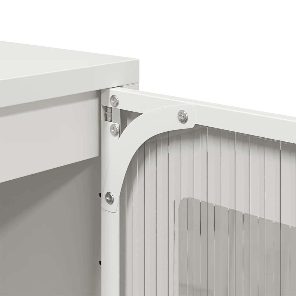 vidaXL Highboard Λευκό 68x39x123 cm Ατσάλι