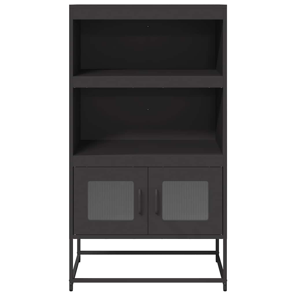 vidaXL Highboard Μαύρο 68x39x123 cm Χάλυβας