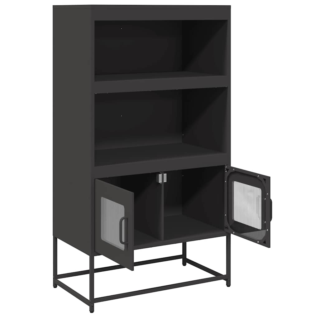 vidaXL Highboard Μαύρο 68x39x123 cm Χάλυβας