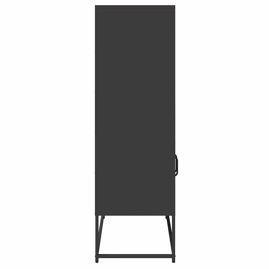vidaXL Highboard Μαύρο 68x39x123 cm Χάλυβας