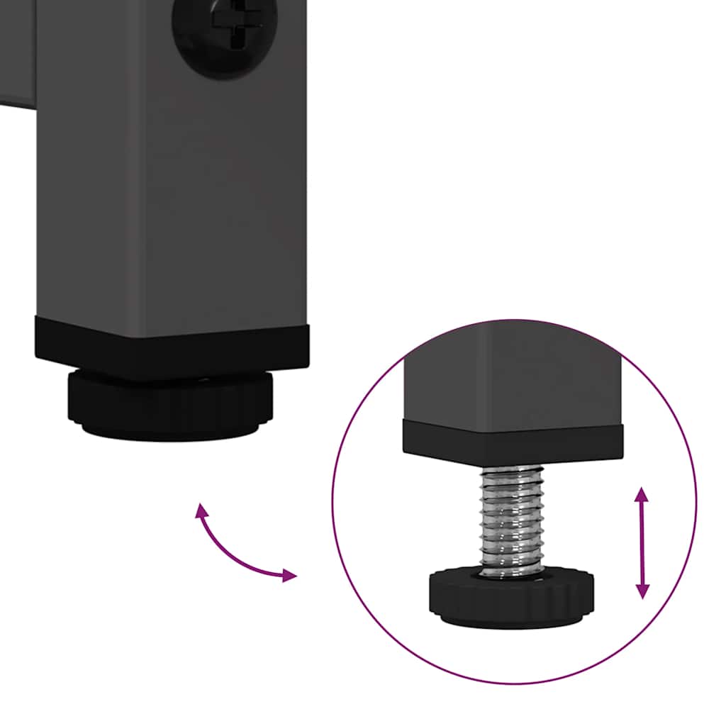 vidaXL Highboard Μαύρο 68x39x123 cm Χάλυβας