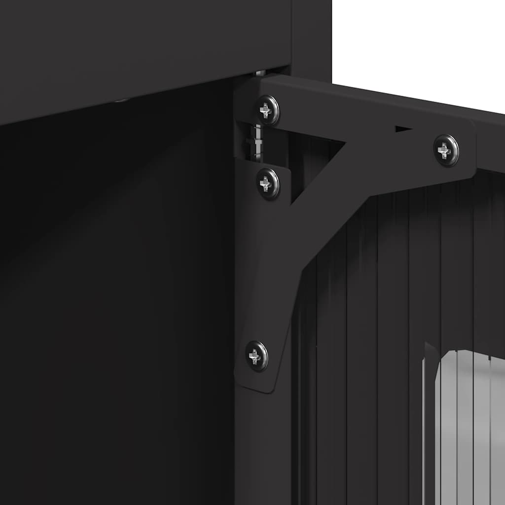 vidaXL Highboard Μαύρο 68x39x123 cm Χάλυβας