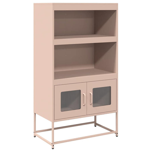 vidaXL Highboard Ροζ 68x39x123 cm Ατσάλι