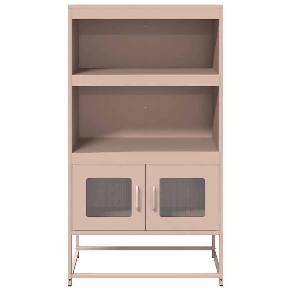 vidaXL Highboard Ροζ 68x39x123 cm Ατσάλι