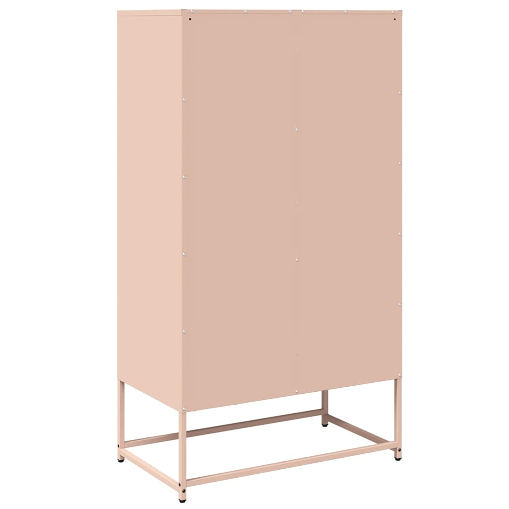 vidaXL Highboard Ροζ 68x39x123 cm Ατσάλι