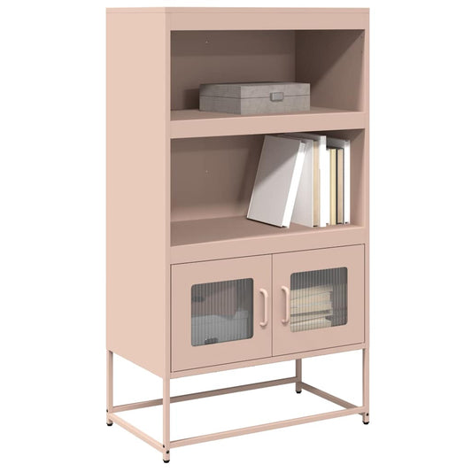 vidaXL Highboard Ροζ 68x39x123 cm Ατσάλι