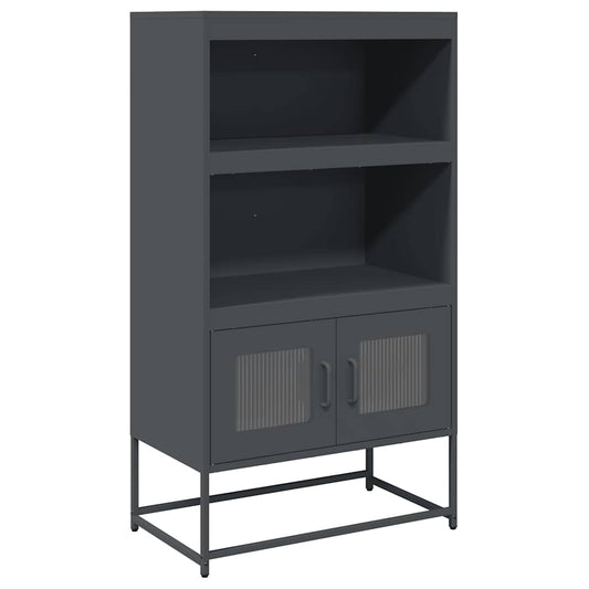vidaXL Highboard Ανθρακί 68x39x123 cm Χάλυβας