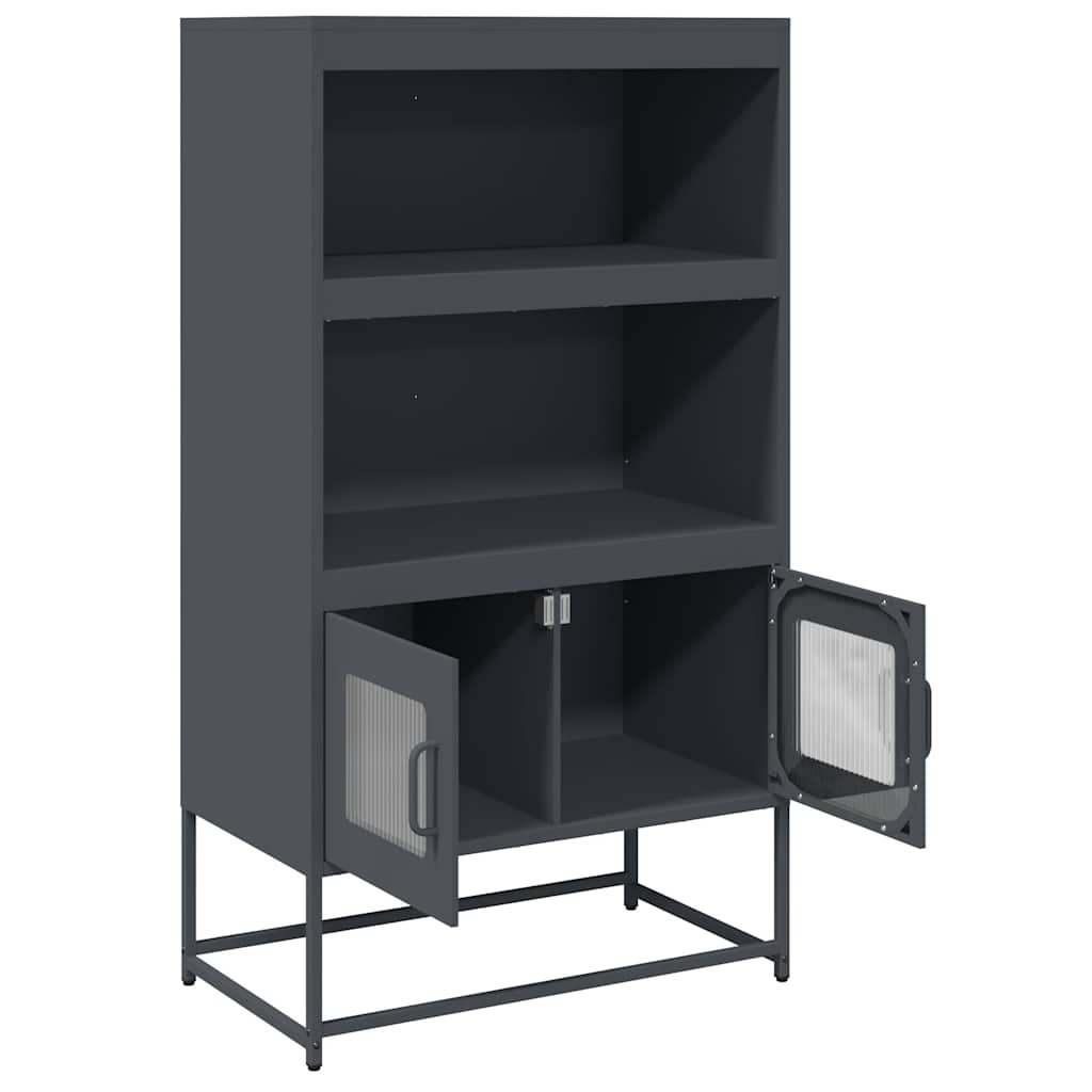 vidaXL Highboard Ανθρακί 68x39x123 cm Χάλυβας