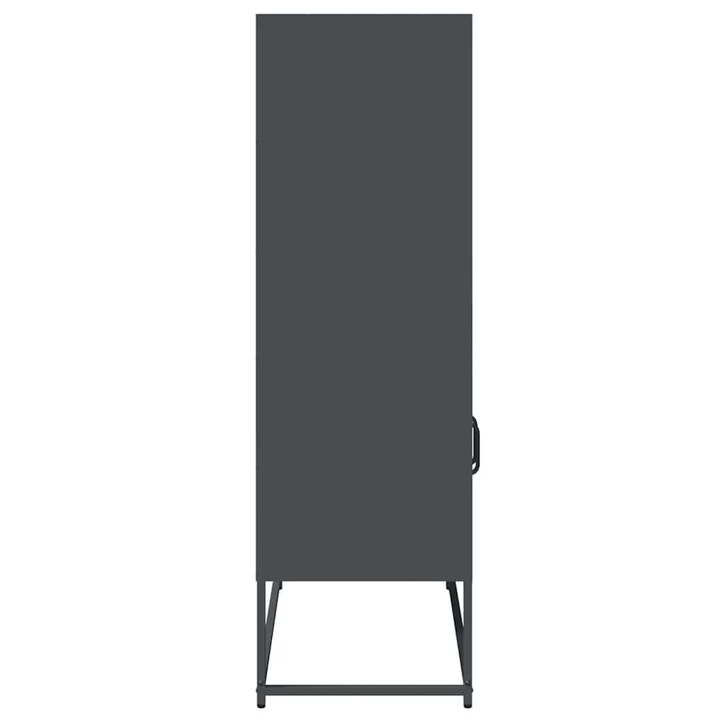 vidaXL Highboard Ανθρακί 68x39x123 cm Χάλυβας