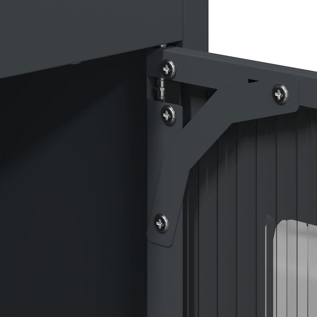 vidaXL Highboard Ανθρακί 68x39x123 cm Χάλυβας