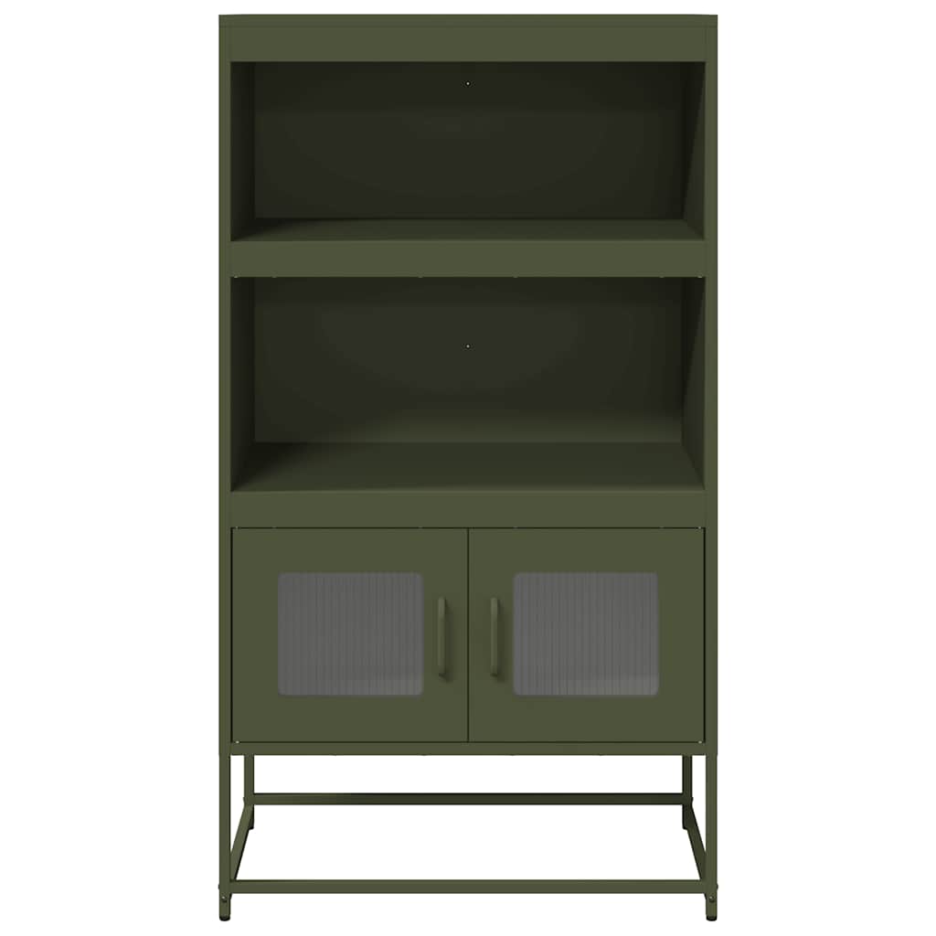 vidaXL Highboard Ελαιοπράσινο 68x39x123 cm Ατσάλι