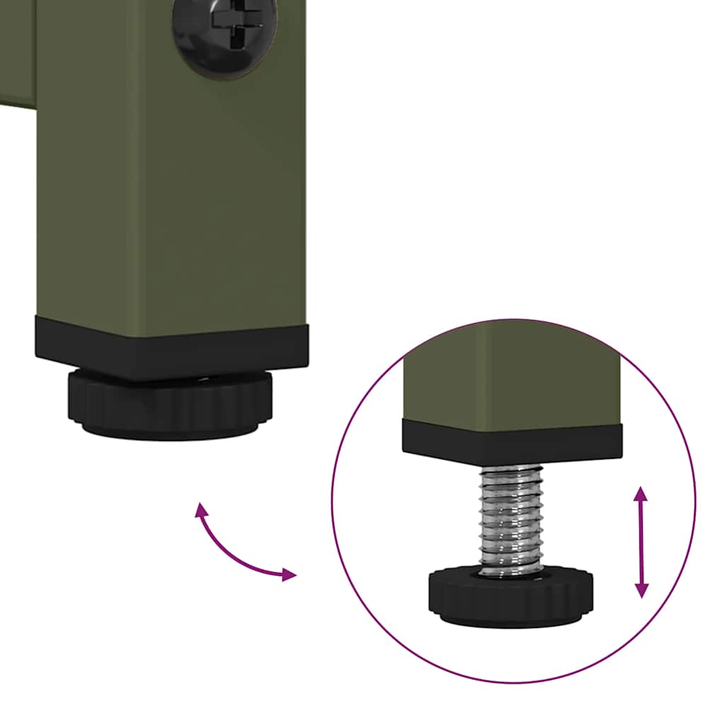 vidaXL Highboard Ελαιοπράσινο 68x39x123 cm Ατσάλι