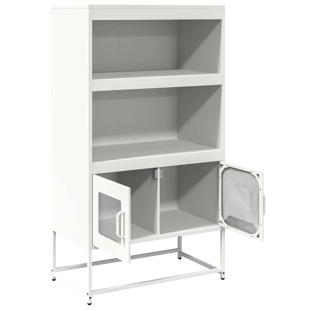 vidaXL Highboard Λευκό 68x39x123 cm Ατσάλι