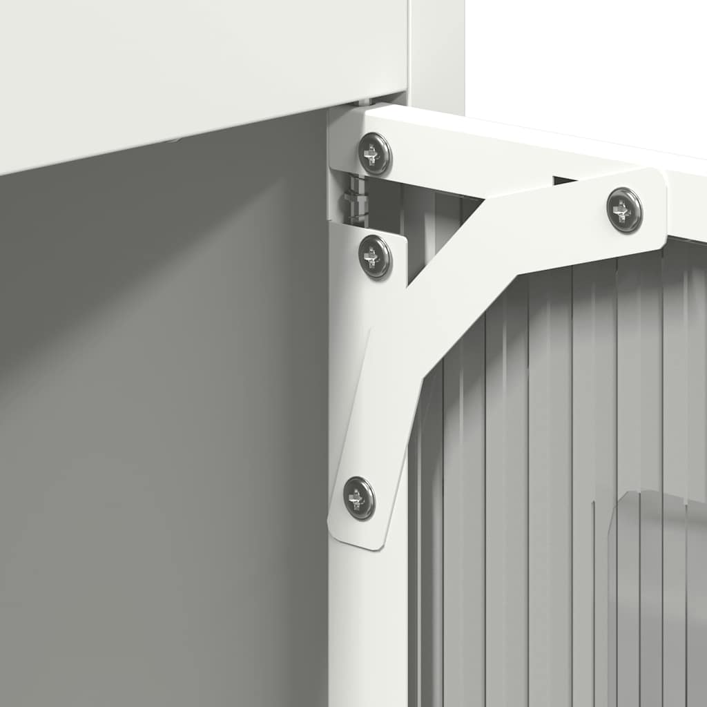 vidaXL Highboard Λευκό 68x39x123 cm Ατσάλι