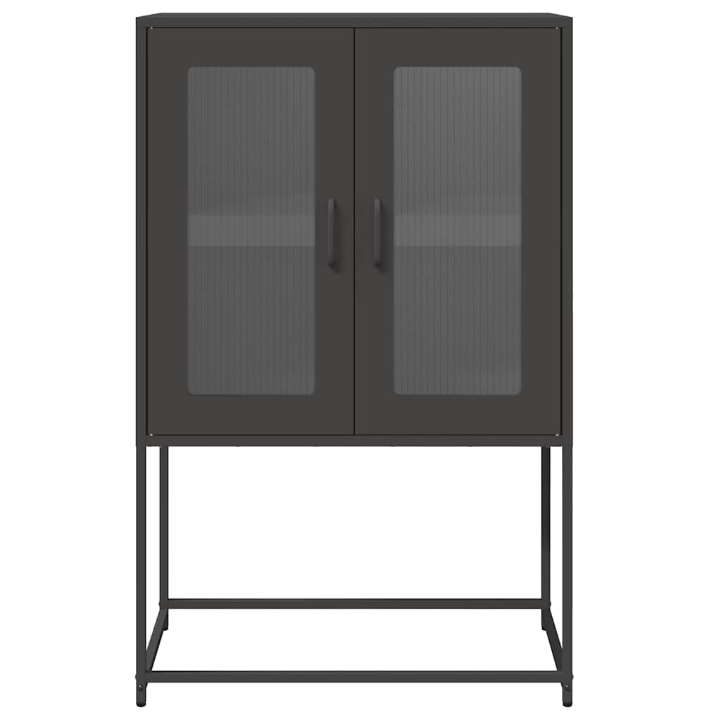 vidaXL Highboard Μαύρο 68x39x107 cm Ατσάλι