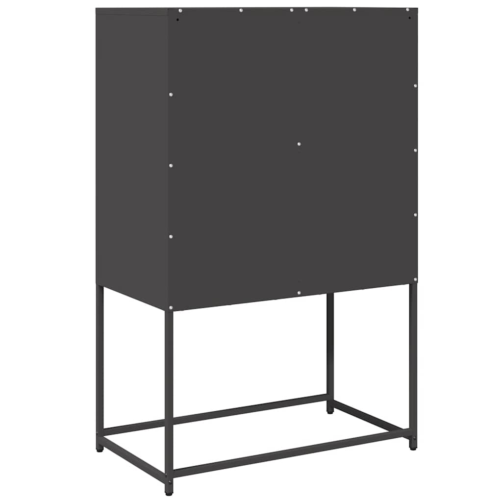 vidaXL Highboard Μαύρο 68x39x107 cm Ατσάλι
