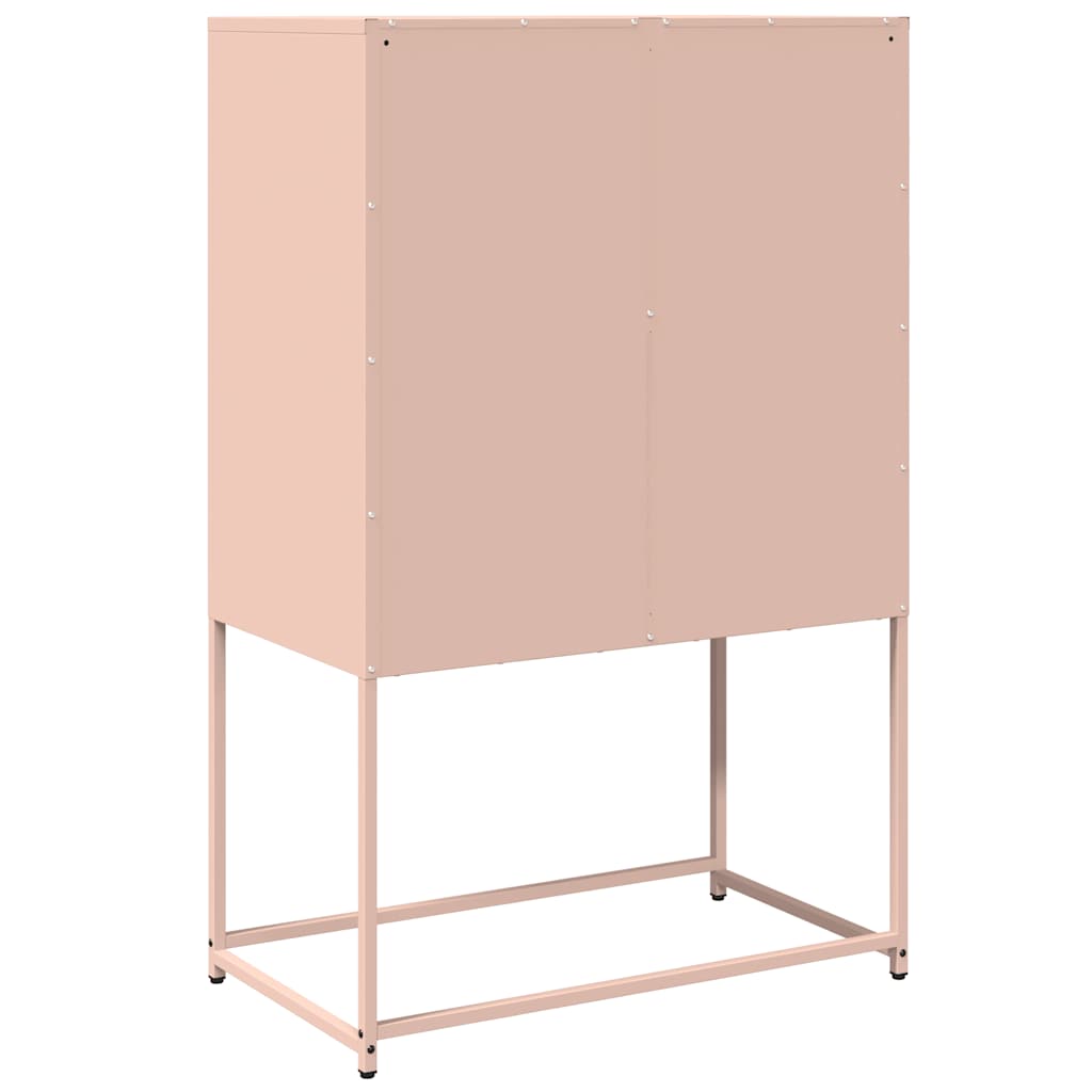 vidaXL Highboard Ροζ 68x39x107 cm Ατσάλι