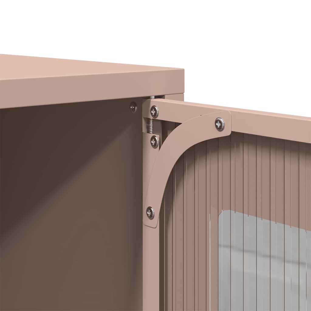 vidaXL Highboard Ροζ 68x39x107 cm Ατσάλι