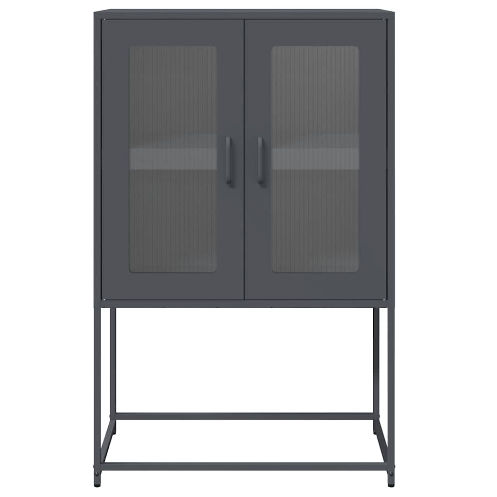 vidaXL Highboard Ανθρακί 68x39x107 cm Χάλυβας