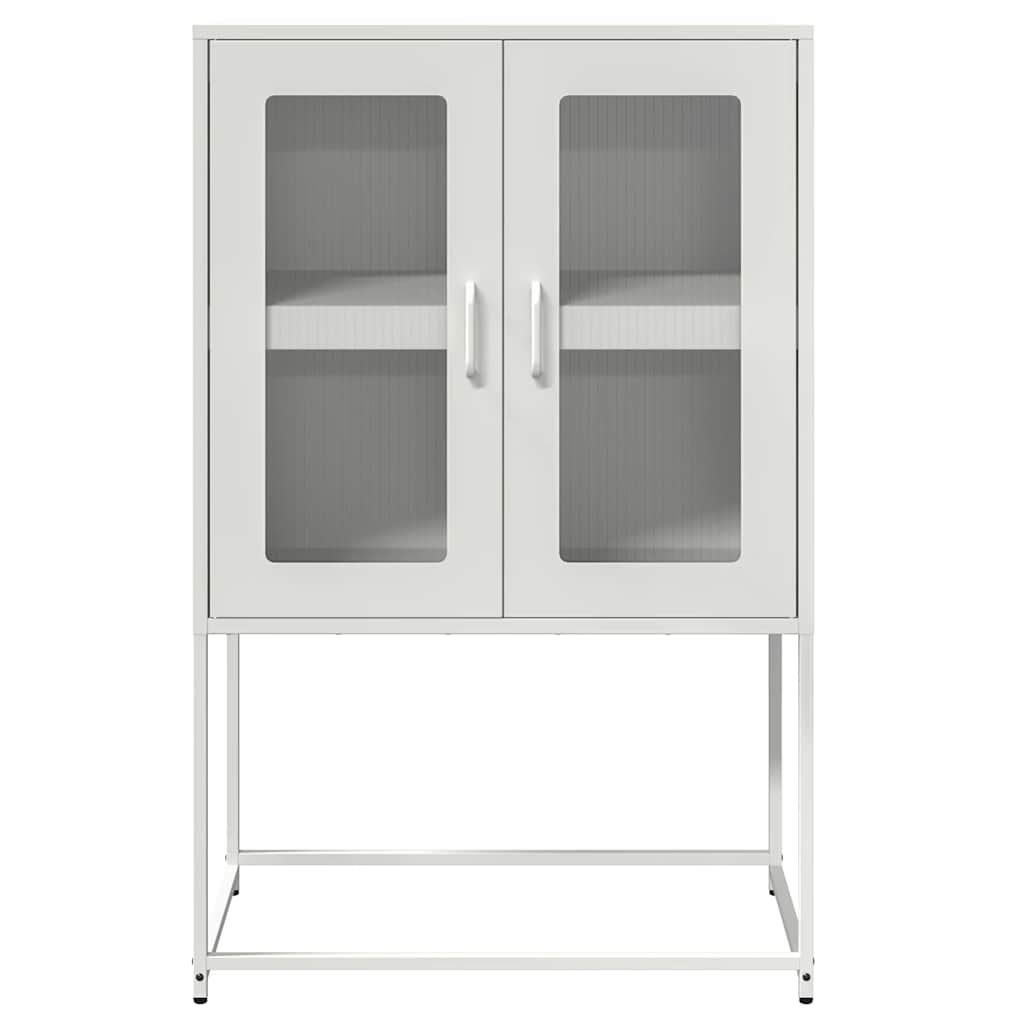 vidaXL Highboard Λευκό 68x39x107 cm Ατσάλι