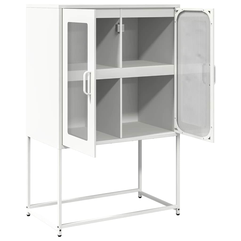 vidaXL Highboard Λευκό 68x39x107 cm Ατσάλι
